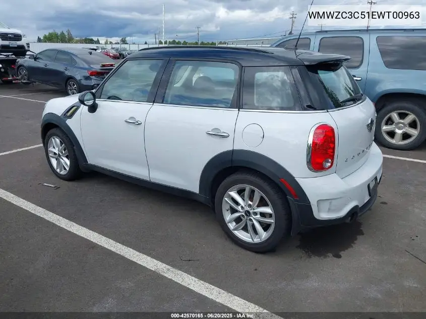 2014 Mini Countryman Cooper S VIN: WMWZC3C51EWT00963 Lot: 42570165