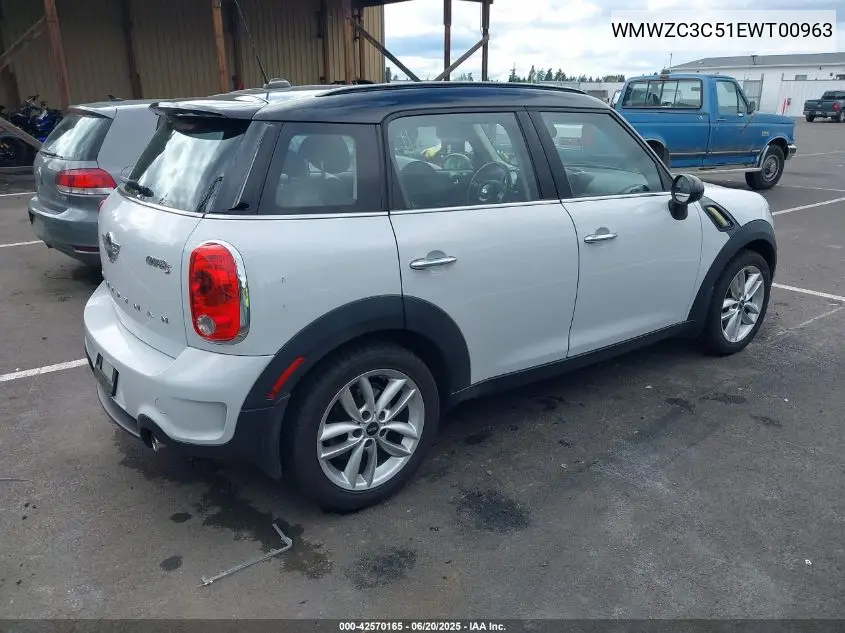 2014 Mini Countryman Cooper S VIN: WMWZC3C51EWT00963 Lot: 42570165