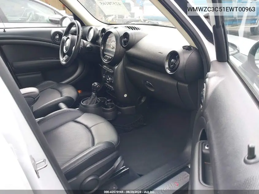 2014 Mini Countryman Cooper S VIN: WMWZC3C51EWT00963 Lot: 42570165