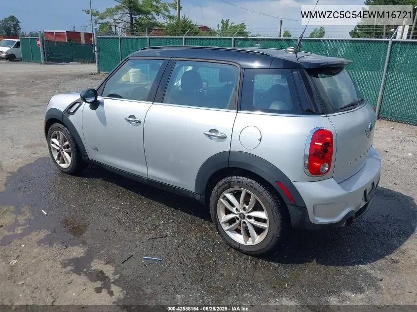 2014 Mini Countryman Cooper S VIN: WMWZC5C54EWM16721 Lot: 42588164