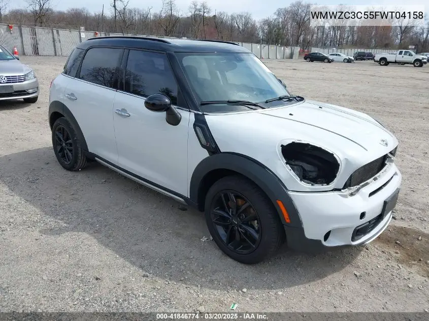 2015 Mini Countryman Cooper S VIN: WMWZC3C55FWT04158 Lot: 41846774