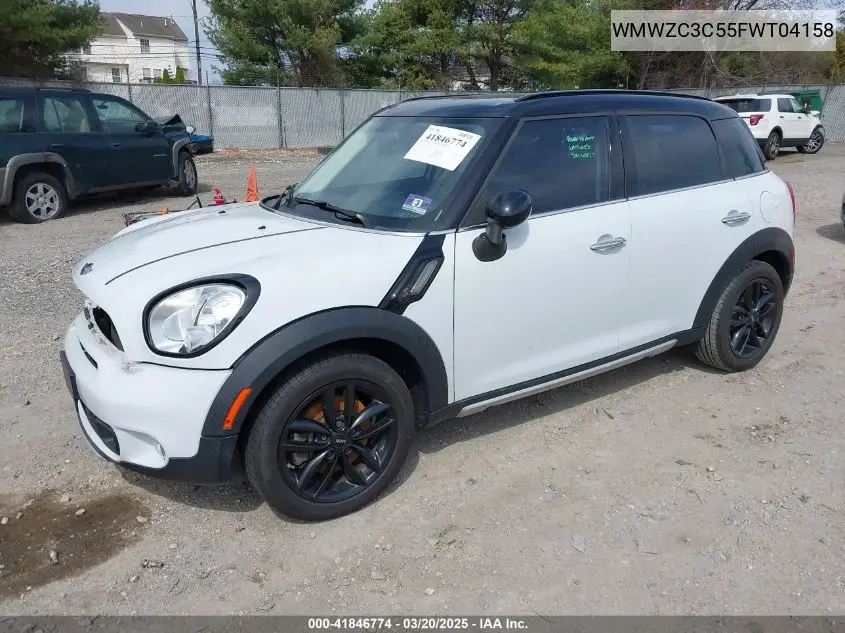 2015 Mini Countryman Cooper S VIN: WMWZC3C55FWT04158 Lot: 41846774