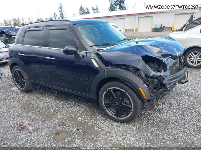 2015 Mini Countryman Cooper S VIN: WMWZC3C57FWT06297 Lot: 41988157
