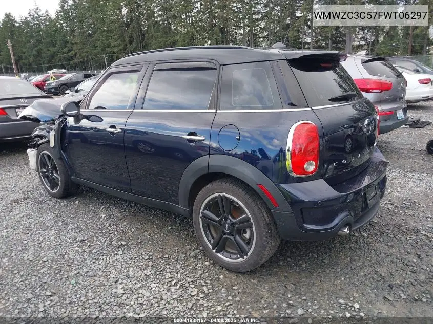 2015 Mini Countryman Cooper S VIN: WMWZC3C57FWT06297 Lot: 41988157