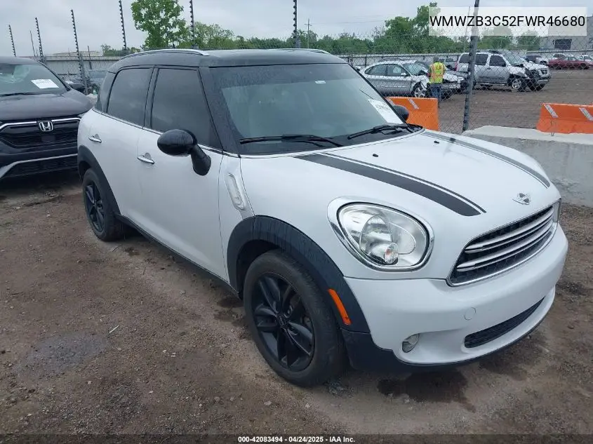 2015 Mini Countryman Cooper VIN: WMWZB3C52FWR46680 Lot: 42083494