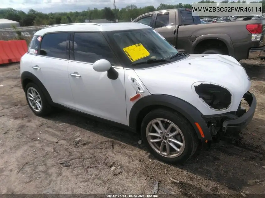 2015 Mini Countryman Cooper VIN: WMWZB3C52FWR46114 Lot: 42107741