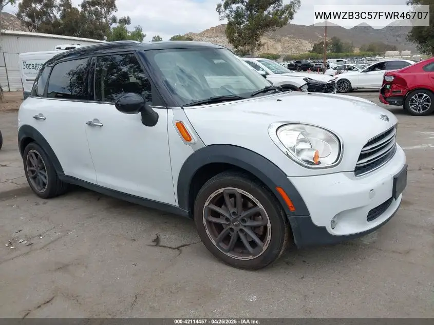 2015 Mini Countryman Cooper VIN: WMWZB3C57FWR46707 Lot: 42114457
