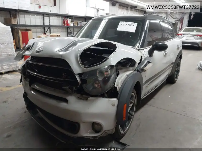 2015 Mini Countryman Cooper S VIN: WMWZC5C53FWT37722 Lot: 42151891