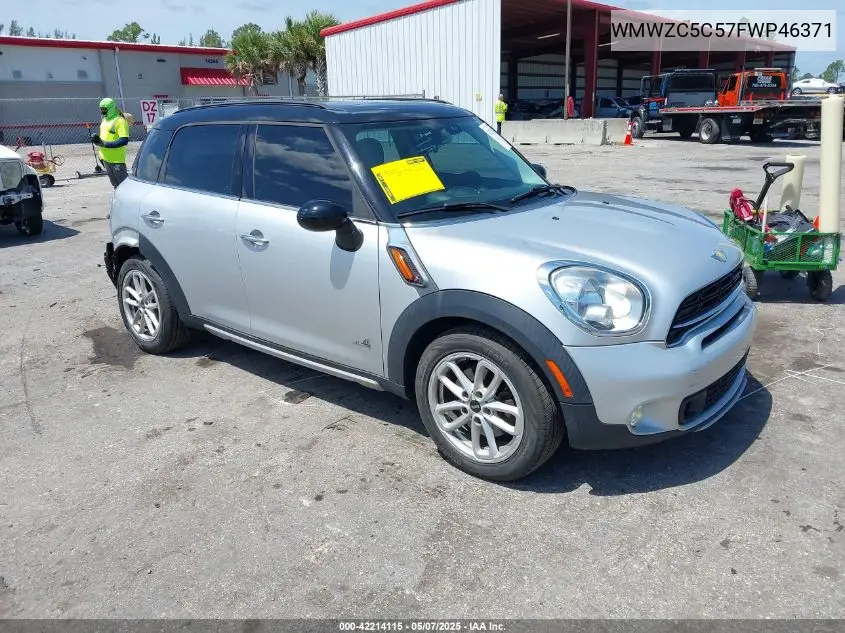 2015 Mini Countryman Cooper S VIN: WMWZC5C57FWP46371 Lot: 42214115