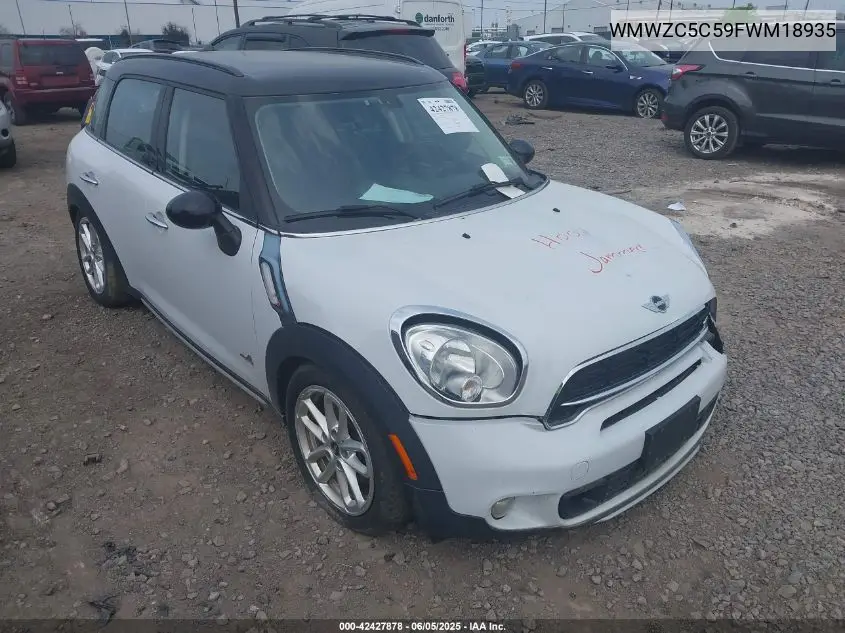 2015 Mini Countryman Cooper S VIN: WMWZC5C59FWM18935 Lot: 42427878