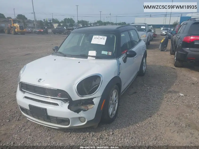 2015 Mini Countryman Cooper S VIN: WMWZC5C59FWM18935 Lot: 42427878