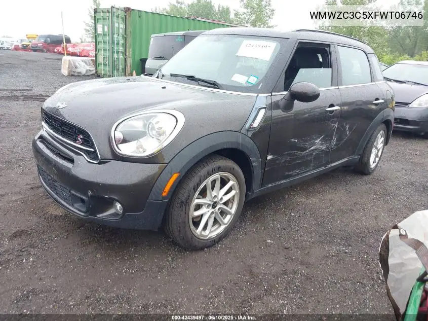 2015 Mini Countryman Cooper S VIN: WMWZC3C5XFWT06746 Lot: 42439497