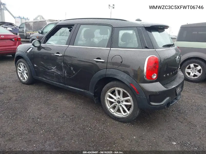 2015 Mini Countryman Cooper S VIN: WMWZC3C5XFWT06746 Lot: 42439497