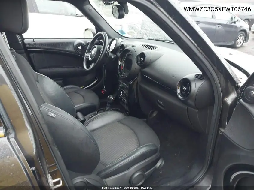 2015 Mini Countryman Cooper S VIN: WMWZC3C5XFWT06746 Lot: 42439497