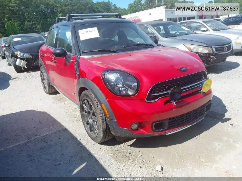2015 Mini Countryman Cooper S VIN: WMWZC5C51FWT37637 Lot: 42503885
