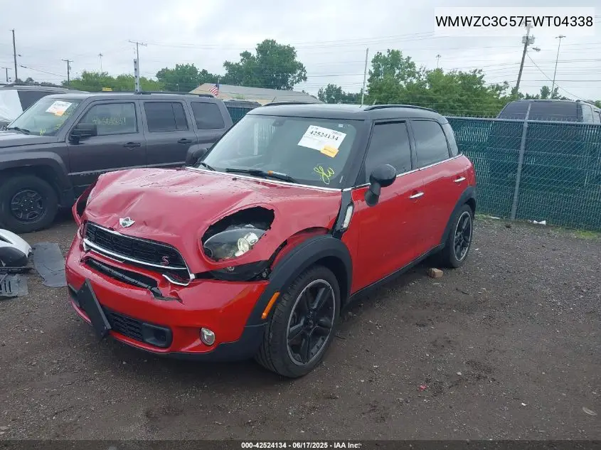 2015 Mini Countryman Cooper S VIN: WMWZC3C57FWT04338 Lot: 42524134