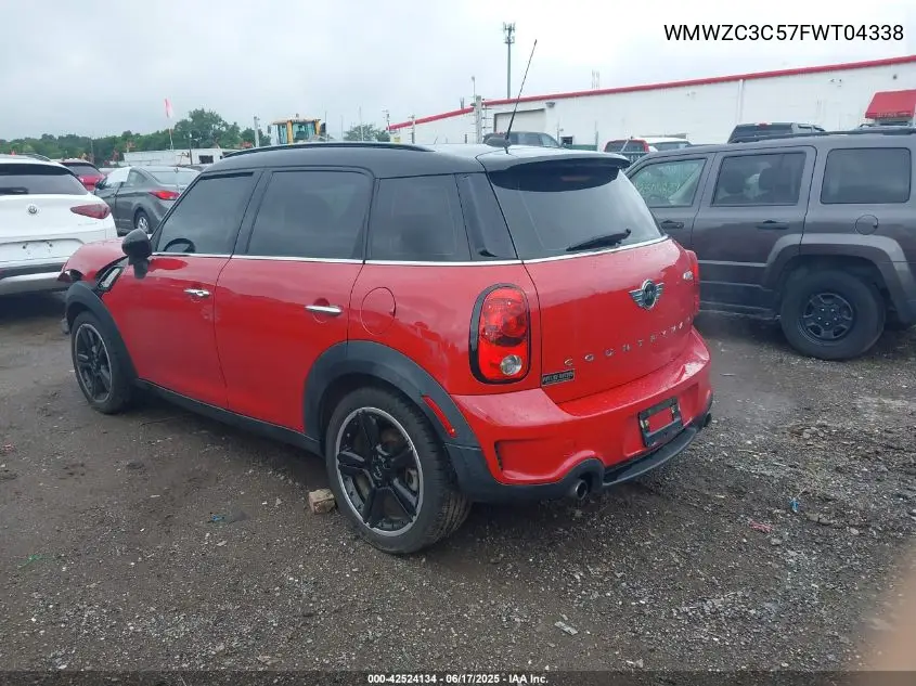 2015 Mini Countryman Cooper S VIN: WMWZC3C57FWT04338 Lot: 42524134
