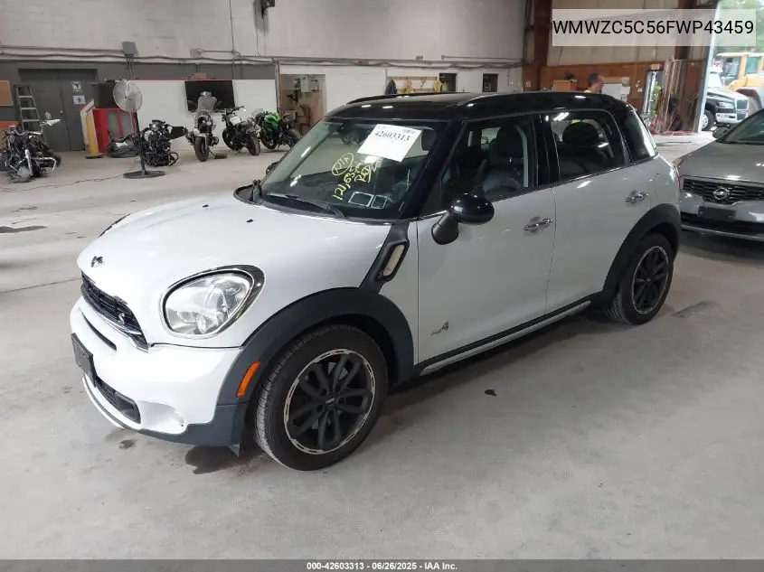 2015 Mini Countryman Cooper S VIN: WMWZC5C56FWP43459 Lot: 42603313