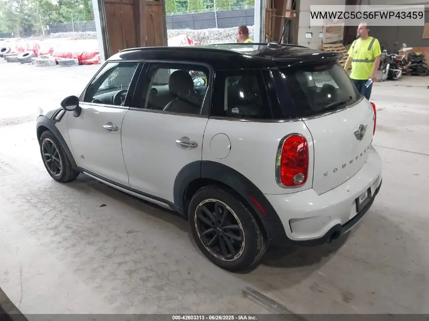2015 Mini Countryman Cooper S VIN: WMWZC5C56FWP43459 Lot: 42603313