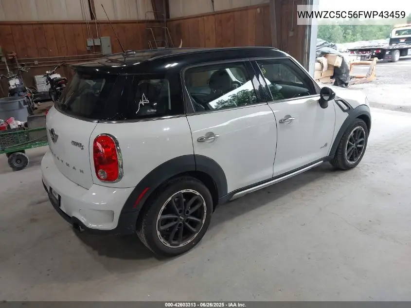 2015 Mini Countryman Cooper S VIN: WMWZC5C56FWP43459 Lot: 42603313