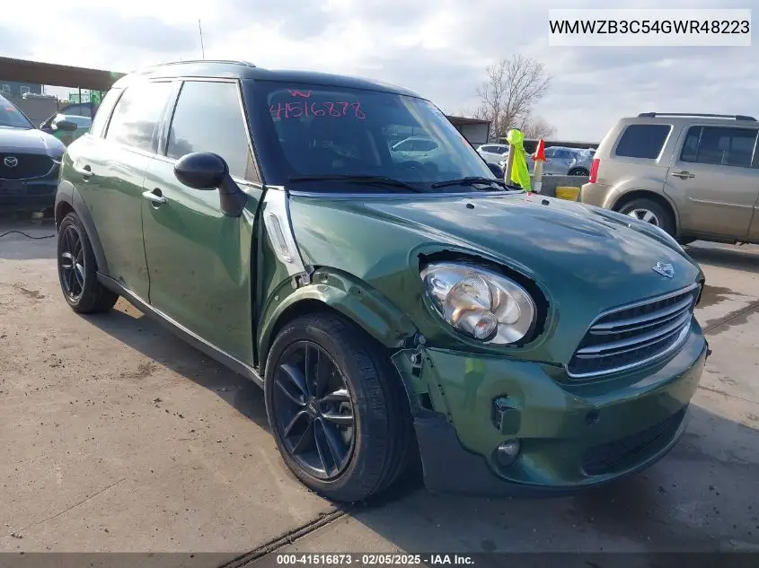 2016 Mini Countryman Cooper VIN: WMWZB3C54GWR48223 Lot: 41516873