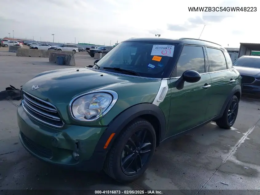 2016 Mini Countryman Cooper VIN: WMWZB3C54GWR48223 Lot: 41516873