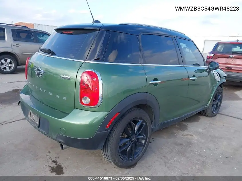 2016 Mini Countryman Cooper VIN: WMWZB3C54GWR48223 Lot: 41516873