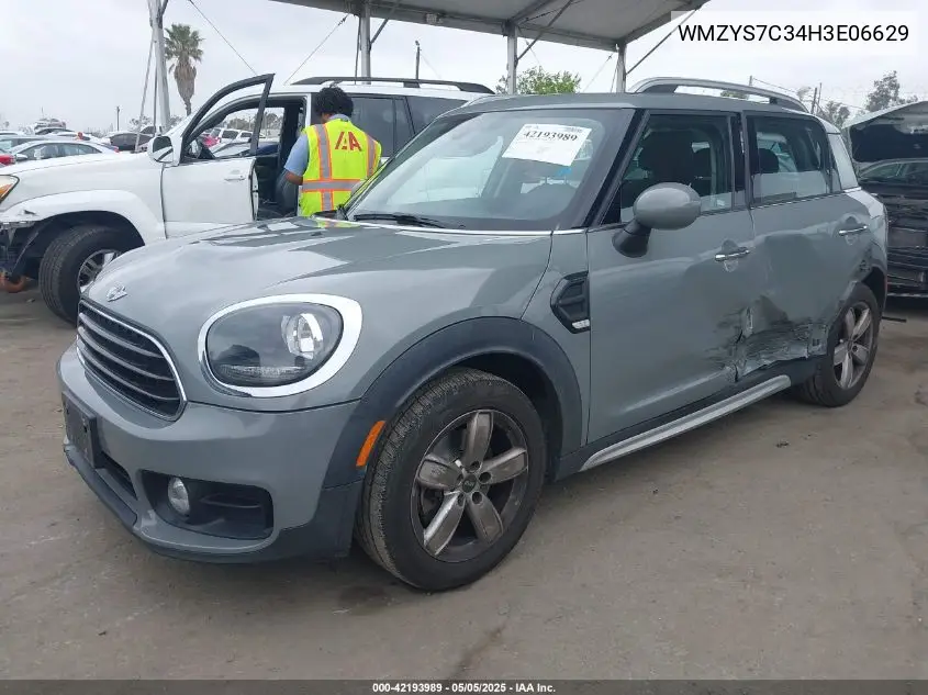 2017 Mini Countryman Cooper VIN: WMZYS7C34H3E06629 Lot: 42193989