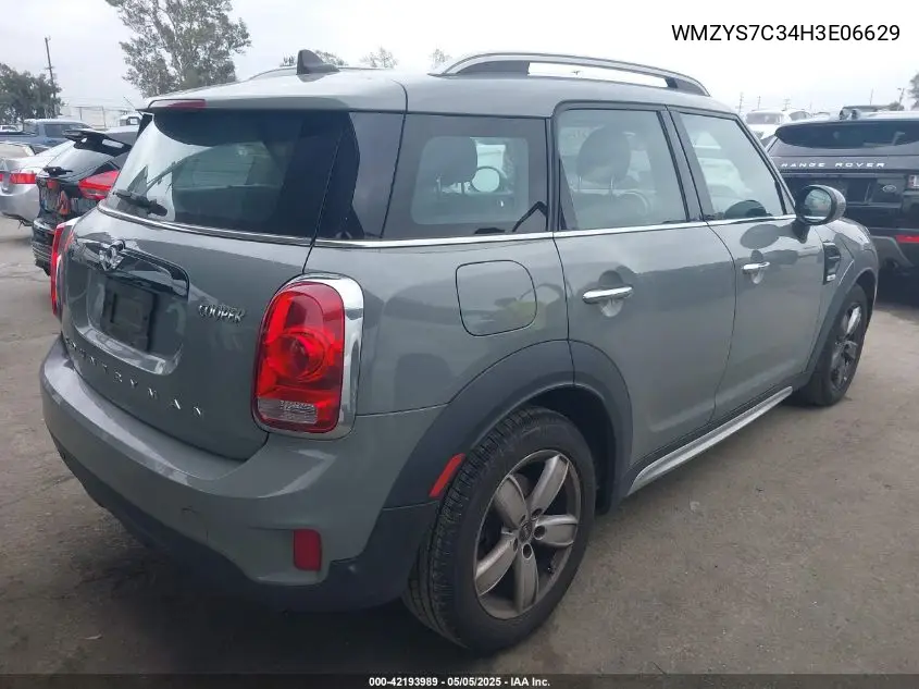 2017 Mini Countryman Cooper VIN: WMZYS7C34H3E06629 Lot: 42193989