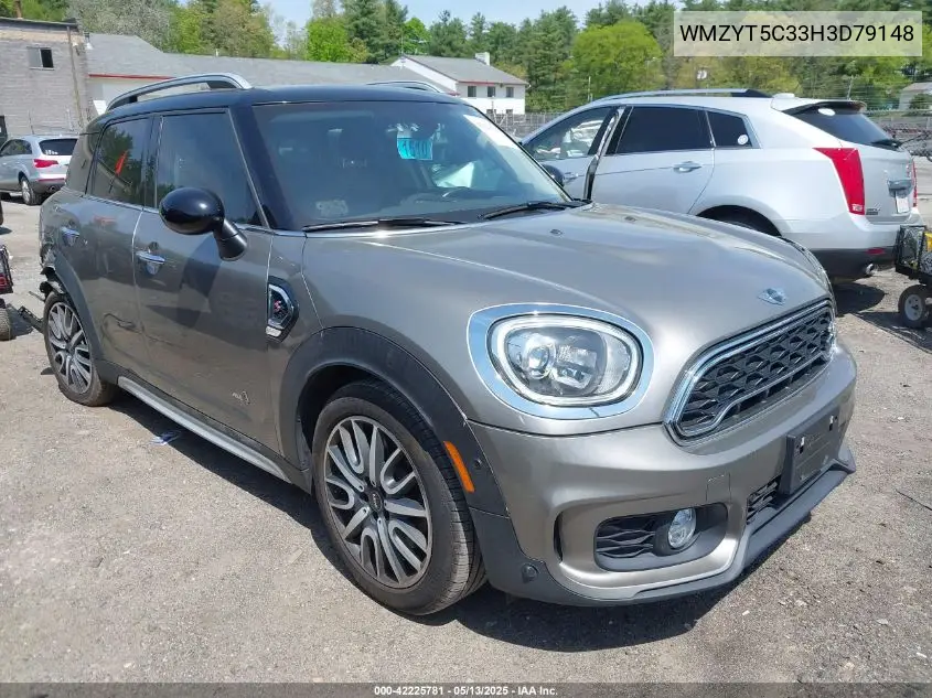 2017 Mini Countryman Cooper S VIN: WMZYT5C33H3D79148 Lot: 42225781