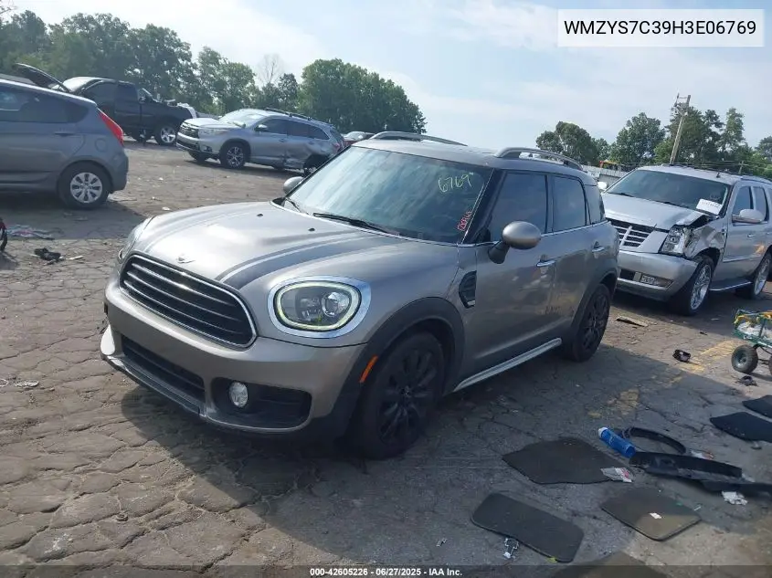 2017 Mini Countryman Cooper VIN: WMZYS7C39H3E06769 Lot: 42605226