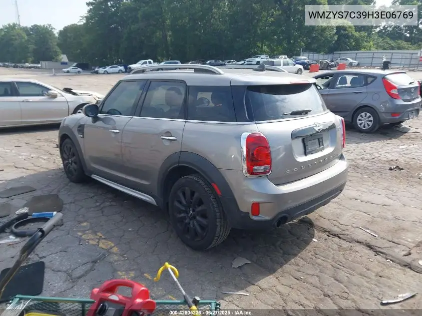 2017 Mini Countryman Cooper VIN: WMZYS7C39H3E06769 Lot: 42605226