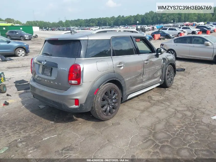 2017 Mini Countryman Cooper VIN: WMZYS7C39H3E06769 Lot: 42605226