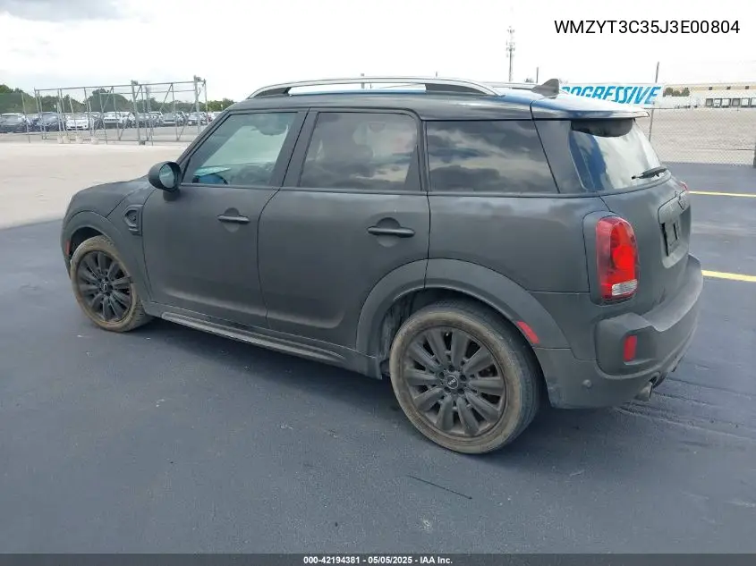 2018 Mini Countryman Cooper S VIN: WMZYT3C35J3E00804 Lot: 42194381