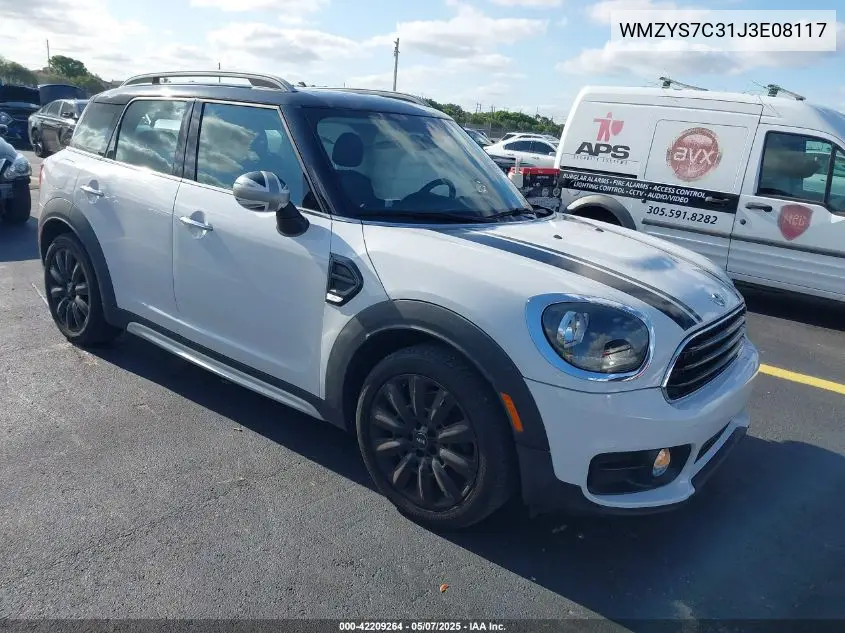 2018 Mini Countryman Cooper VIN: WMZYS7C31J3E08117 Lot: 42209264