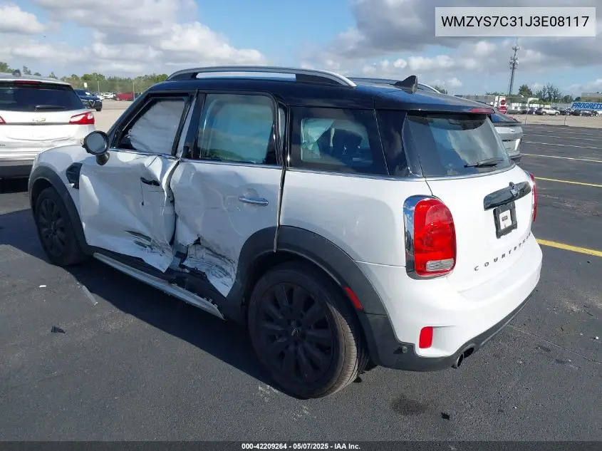 2018 Mini Countryman Cooper VIN: WMZYS7C31J3E08117 Lot: 42209264