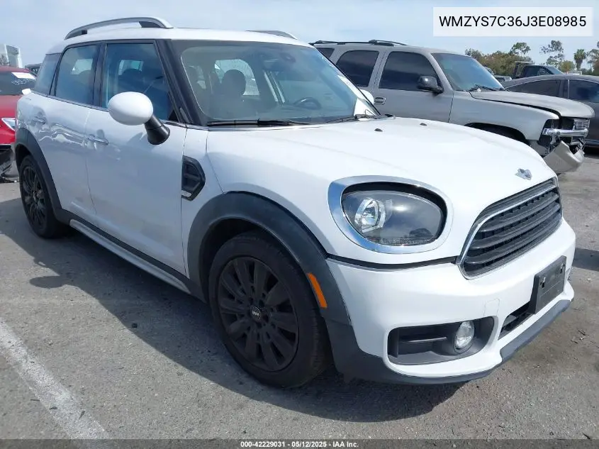 2018 Mini Countryman Cooper VIN: WMZYS7C36J3E08985 Lot: 42229031