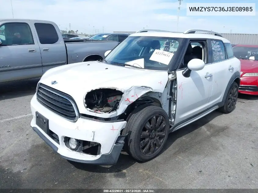 2018 Mini Countryman Cooper VIN: WMZYS7C36J3E08985 Lot: 42229031