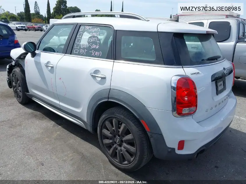 2018 Mini Countryman Cooper VIN: WMZYS7C36J3E08985 Lot: 42229031