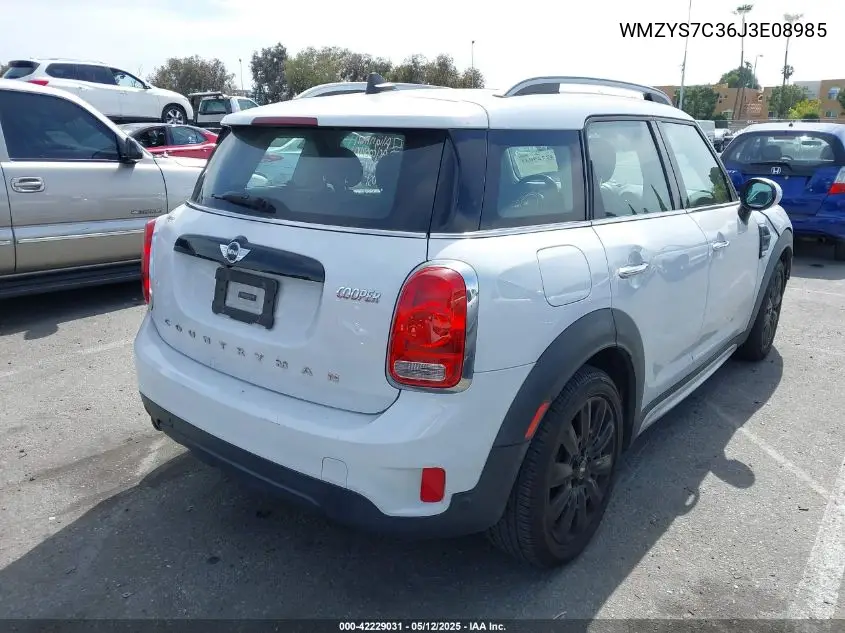 2018 Mini Countryman Cooper VIN: WMZYS7C36J3E08985 Lot: 42229031