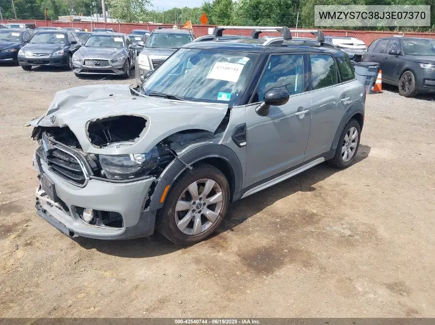 2018 Mini Countryman Cooper VIN: WMZYS7C38J3E07370 Lot: 42540744