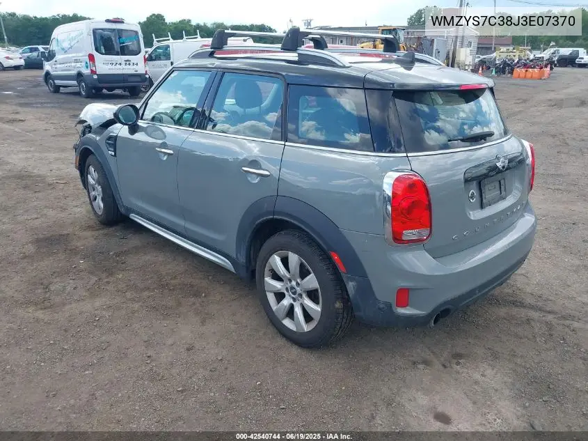 2018 Mini Countryman Cooper VIN: WMZYS7C38J3E07370 Lot: 42540744