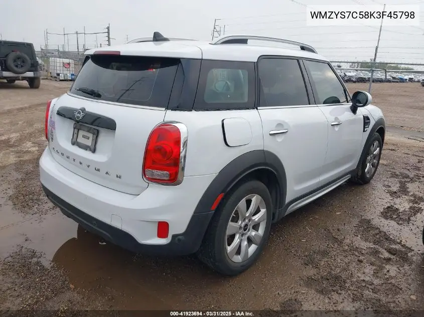 2019 Mini Countryman Cooper VIN: WMZYS7C58K3F45798 Lot: 41923694