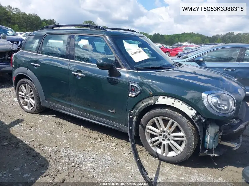 2019 Mini Countryman Cooper S VIN: WMZYT5C53K3J88318 Lot: 42008099