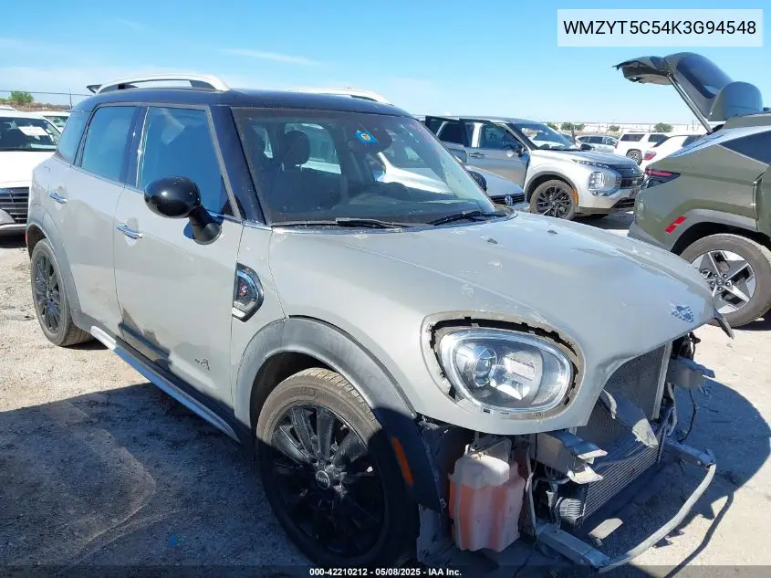 2019 Mini Countryman Cooper S VIN: WMZYT5C54K3G94548 Lot: 42210212