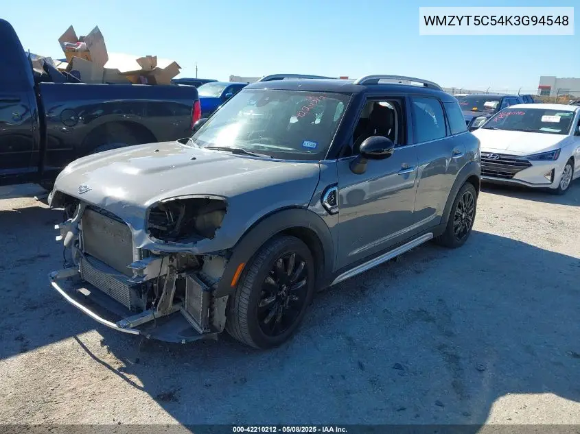 2019 Mini Countryman Cooper S VIN: WMZYT5C54K3G94548 Lot: 42210212