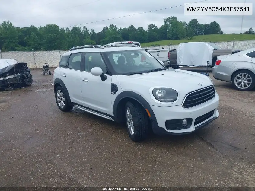 2019 Mini Countryman Cooper VIN: WMZYV5C54K3F57541 Lot: 42211148