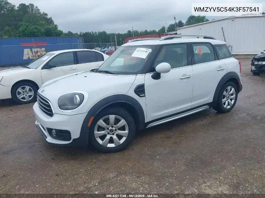 2019 Mini Countryman Cooper VIN: WMZYV5C54K3F57541 Lot: 42211148