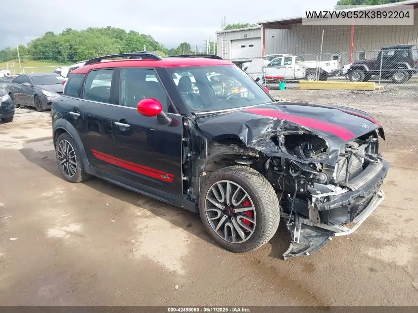 2019 Mini Countryman John Cooper Works VIN: WMZYV9C52K3B92204 Lot: 42498060
