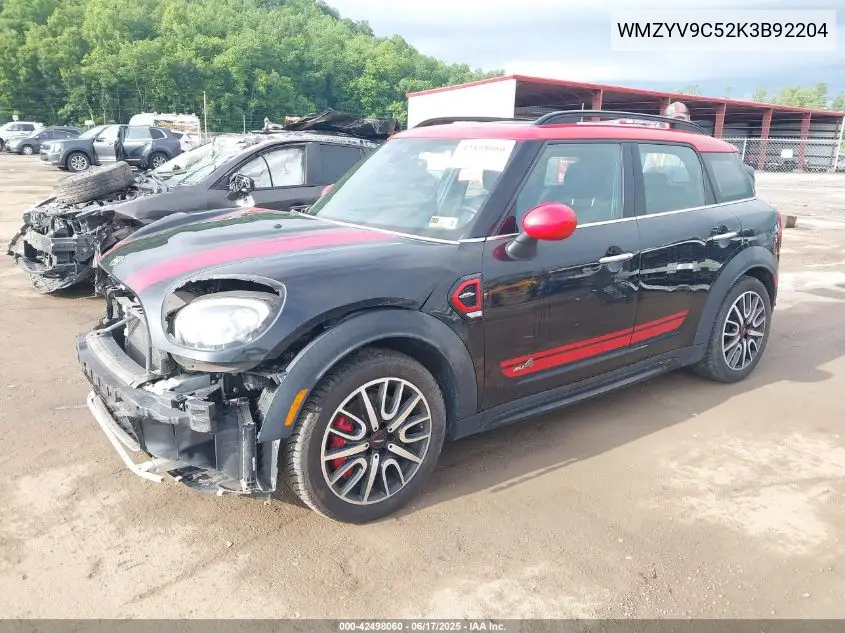 2019 Mini Countryman John Cooper Works VIN: WMZYV9C52K3B92204 Lot: 42498060